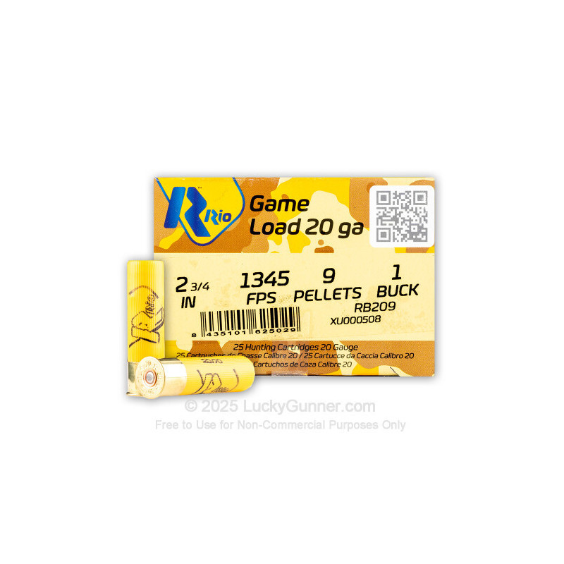 Buy RIO 20 Ga No. 1 Buckshot 9 Pell at the Best Price